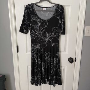 Lularoe Black and White Nicole Dress